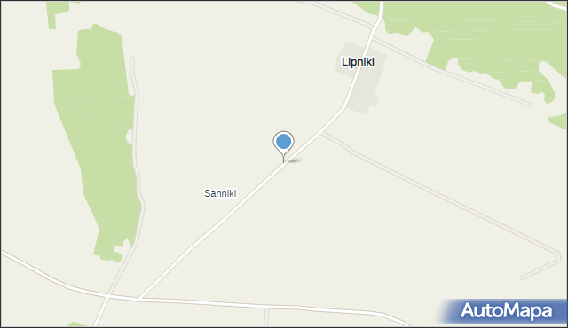 Lipniki gmina Tykocin, Lipniki, mapa Lipniki gmina Tykocin