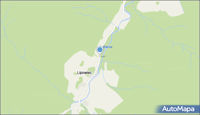 Lipowiec gmina Jaśliska, Lipowiec, mapa Lipowiec gmina Jaśliska