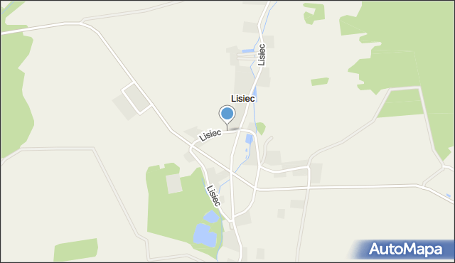 Lisiec gmina Lubin, Lisiec, mapa Lisiec gmina Lubin