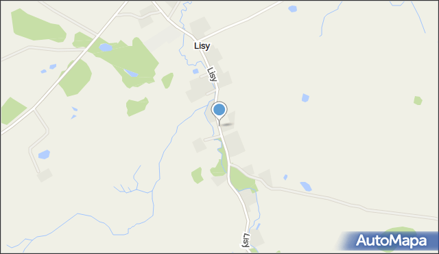 Lisy gmina Banie Mazurskie, Lisy, mapa Lisy gmina Banie Mazurskie