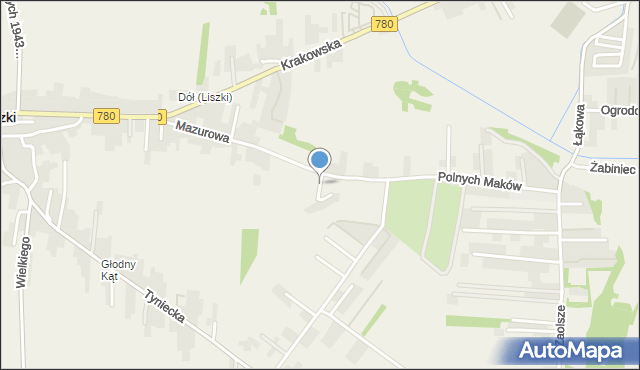 Liszki powiat krakowski, Liszki, mapa Liszki powiat krakowski