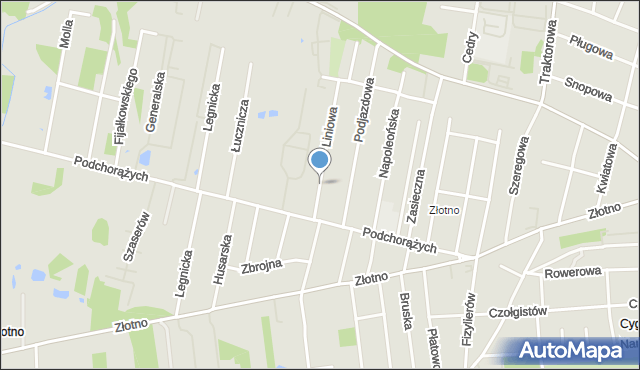 Łódź, Liniowa, mapa Łodzi