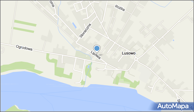 Lusowo, Lipowa, mapa Lusowo