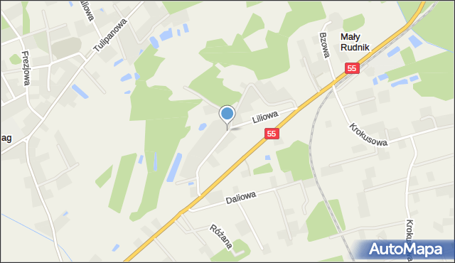 Mały Rudnik, Liliowa, mapa Mały Rudnik