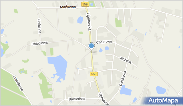 Mańkowo gmina Stara Biała, Lipnowska, mapa Mańkowo gmina Stara Biała