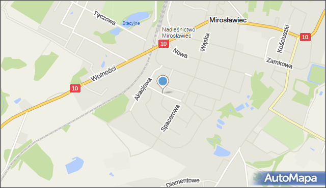 Mirosławiec, Lipowa, mapa Mirosławiec