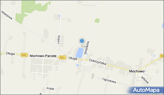 Mochowo-Parcele, Lipowa, mapa Mochowo-Parcele