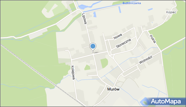 Murów, Lipowa, mapa Murów