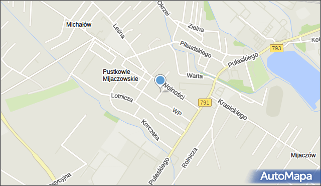 Myszków, Lipowa, mapa Myszków