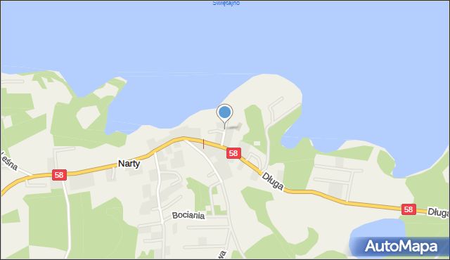 Narty gmina Jedwabno, Lipowe Wzgórze, mapa Narty gmina Jedwabno