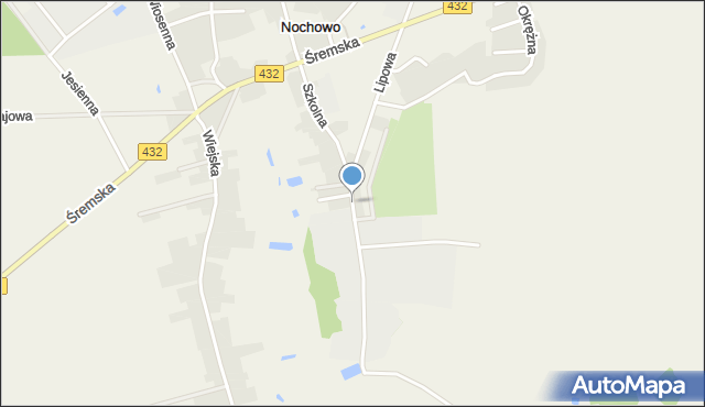Nochowo, Lipowa, mapa Nochowo