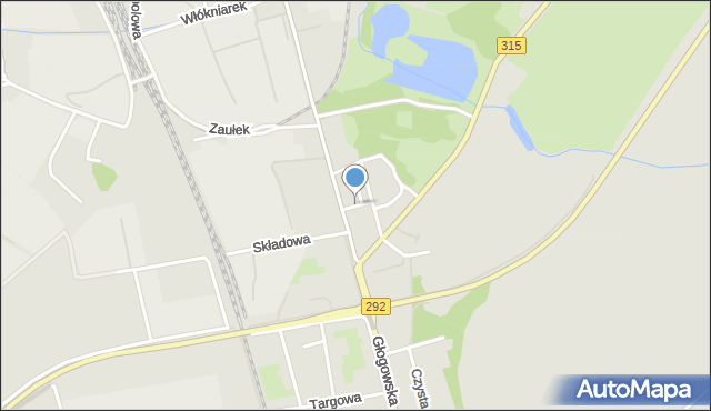 Nowa Sól, Lipowa, mapa Nowa Sól