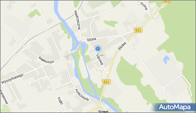 Nowa Wieś Ełcka, Lipowa, mapa Nowa Wieś Ełcka
