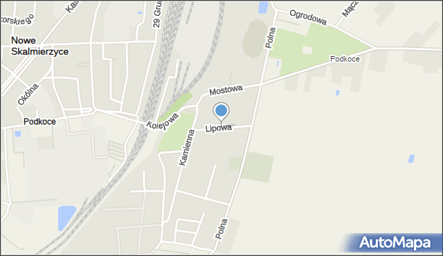 Nowe Skalmierzyce, Lipowa, mapa Nowe Skalmierzyce