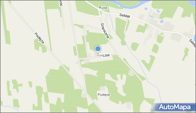 Nowinki gmina Jadów, Lisa, mapa Nowinki gmina Jadów