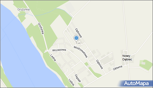 Nowy Dębiec, Lipowa, mapa Nowy Dębiec