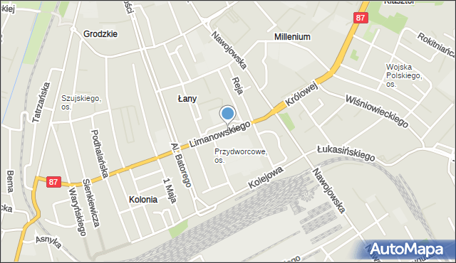 Nowy Sącz, Limanowskiego Bolesława, mapa Nowego Sącza