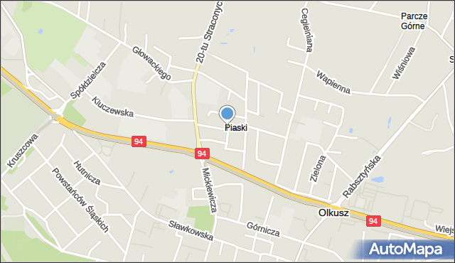 Olkusz, Lipowa, mapa Olkusz