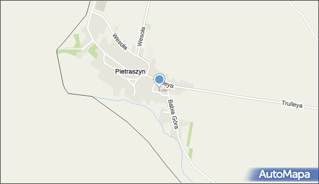 Pietraszyn, Lipowa, mapa Pietraszyn