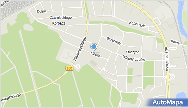 Piła, Libelta Karola, mapa Piły