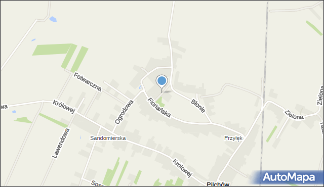 Pilchów, Lipowa, mapa Pilchów