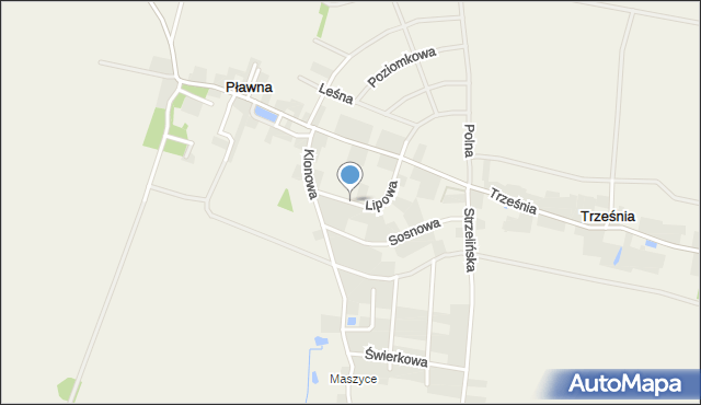 Pławna gmina Strzelin, Lipowa, mapa Pławna gmina Strzelin