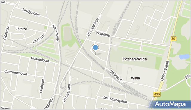 Poznań, Lipowa, mapa Poznania