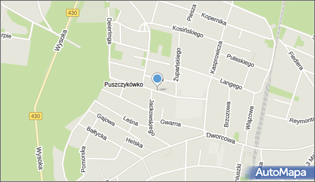 Puszczykowo powiat poznański, Libelta Karola, mapa Puszczykowo powiat poznański
