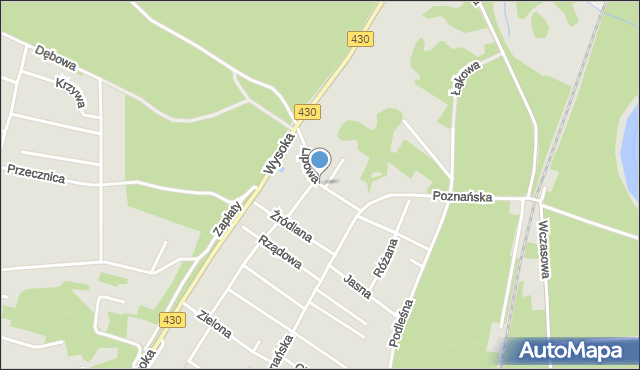 Puszczykowo powiat poznański, Lipowa, mapa Puszczykowo powiat poznański