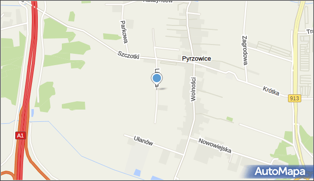 Pyrzowice, Lipowa, mapa Pyrzowice