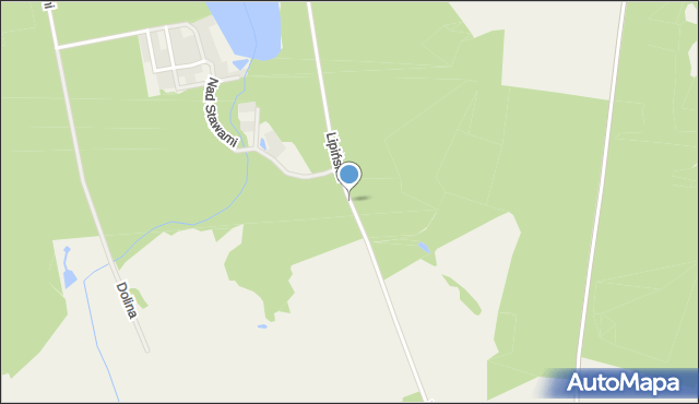 Radzyń gmina Sława, Lipińska, mapa Radzyń gmina Sława