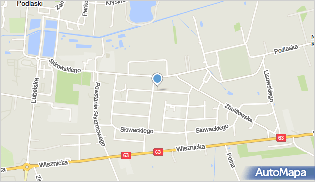 Radzyń Podlaski, Lipińskiego Karola, mapa Radzyń Podlaski