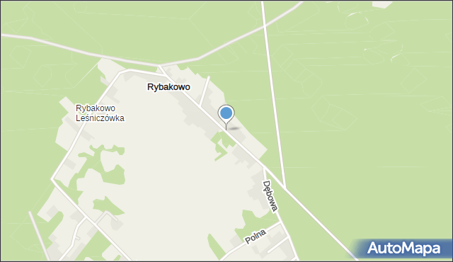 Rybakowo, Lipowa, mapa Rybakowo