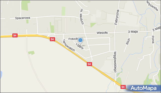 Sędziszów Małopolski, Ligęzy Mikołaja, mapa Sędziszów Małopolski