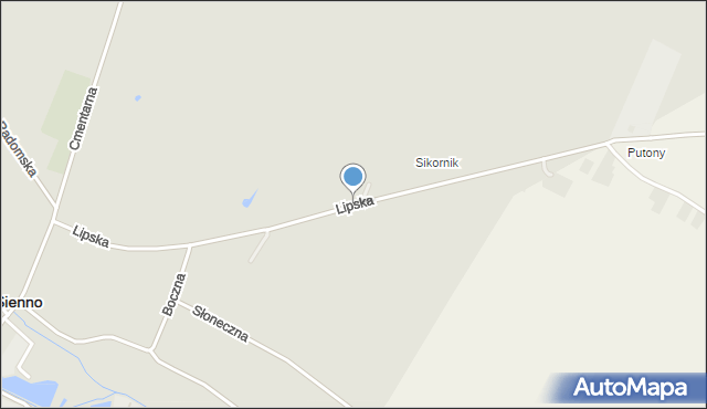 Sienno powiat lipski, Lipska, mapa Sienno powiat lipski