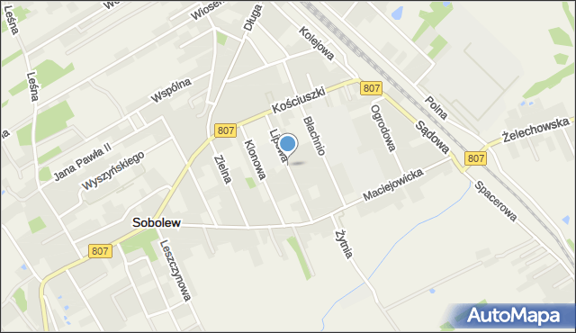 Sobolew powiat garwoliński, Lipowa, mapa Sobolew powiat garwoliński