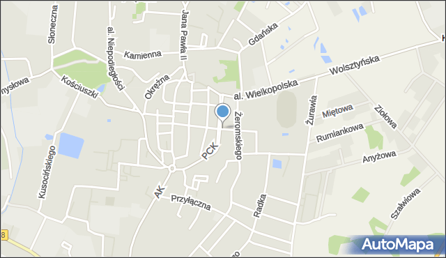 Sulechów powiat zielonogórski, Licealna, mapa Sulechów powiat zielonogórski