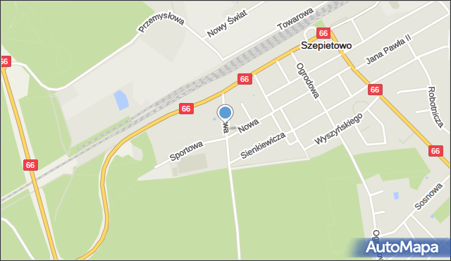 Szepietowo, Lipowa, mapa Szepietowo