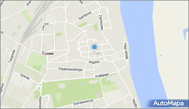 Tczew, Lipowa, mapa Tczew