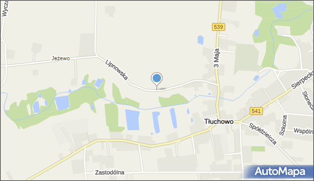 Tłuchowo, Lipnowska, mapa Tłuchowo