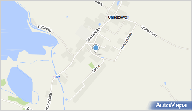 Unieszewo, Lisi Jar, mapa Unieszewo