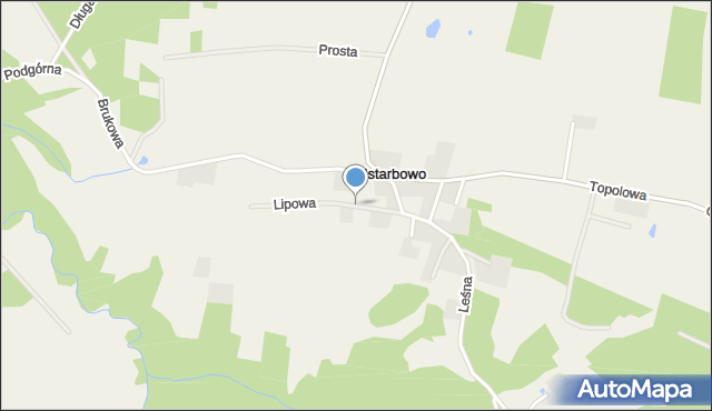 Ustarbowo, Lipowa, mapa Ustarbowo