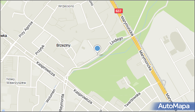 Warszawa, Lindego Samuela Bogumiła, mapa Warszawy