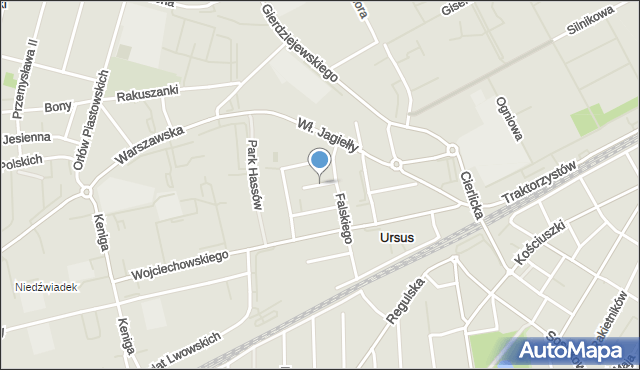 Warszawa, Lipiec Reymontowskich, mapa Warszawy