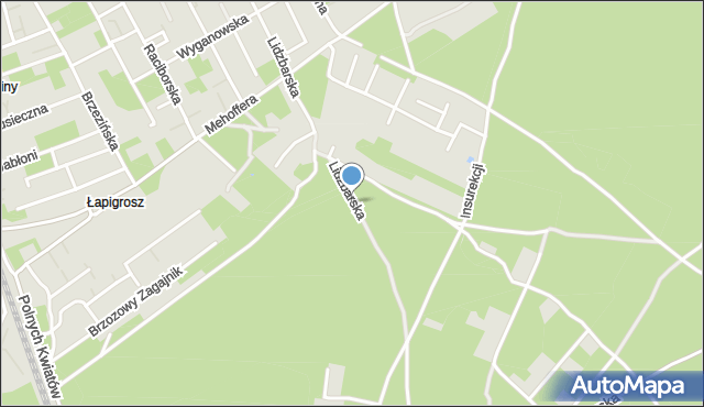 Warszawa, Lidzbarska, mapa Warszawy