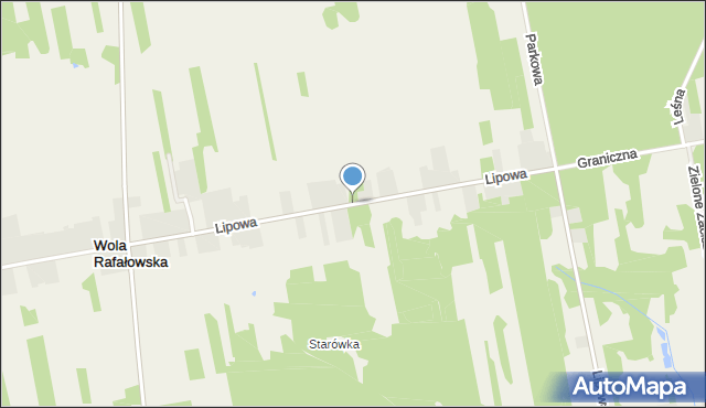 Wola Rafałowska gmina Mrozy, Lipowa, mapa Wola Rafałowska gmina Mrozy