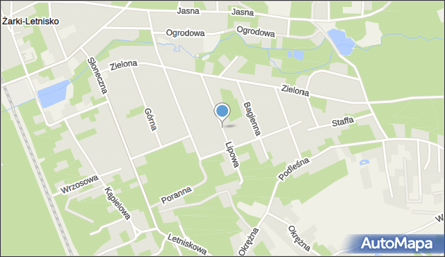 Żarki-Letnisko, Lipowa, mapa Żarki-Letnisko