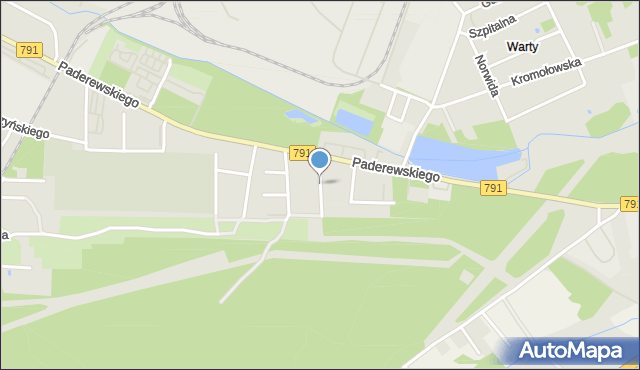 Zawiercie, Lipowa, mapa Zawiercie