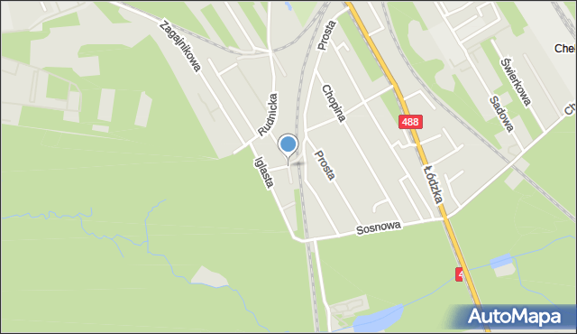 Zgierz, Lisia, mapa Zgierz