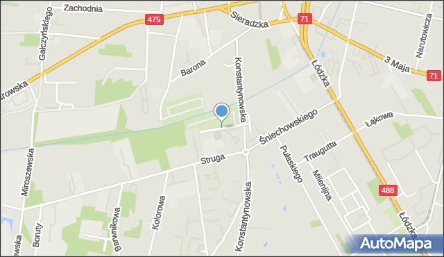 Zgierz, Lisieckiego Władysława, mapa Zgierz